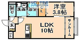 カーサ・フェリーチェ 1LDKの間取図画像