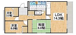 エスペランサ宝塚弐番館 3LDKの間取図画像