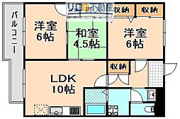 メゾン・ド・オーク 2LDKの間取図画像