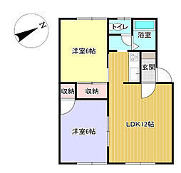 ハイツイースト2・2 2LDKの間取図画像