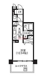 ガーデン代々木参宮橋 4階ワンルームの間取り