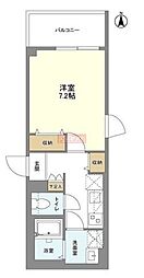 ウェルスクエア笹塚II 1Kの間取図画像