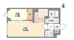 ウェルスクエア笹塚II 3階1LDKの間取り