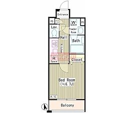Ｌｅ　ｃｉｅｌ　Ｍ’　ｓ 2階1Kの間取り