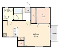 ALVER代田橋 2階1LDKの間取り