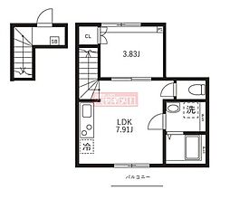 カサプレミア代田 2階1LDKの間取り