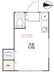 サニーコート駒場 1階ワンルームの間取り