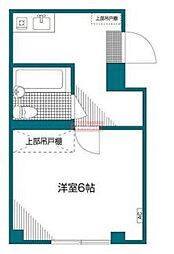 ピア・下北沢 2階1Kの間取り