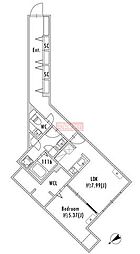 GRAN PASEO 下北沢 1階1DKの間取り