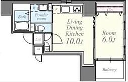 エクセレント 1 3階1LDKの間取り