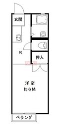 ＳＫハイツ 1階1Kの間取り