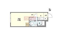 SPHERE YOYOGIUEHARA HILLTOP 地下1階ワンルームの間取り