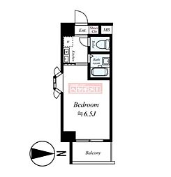スカイコート駒場東大前 1階1Kの間取り