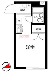 Ｓｅｒａ．Ｕ笹塚 1階ワンルームの間取り