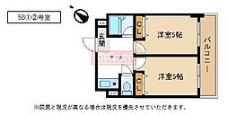 コーポ代々木上原 2階2Kの間取り
