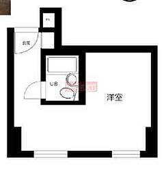 シャトレーイン東京笹塚 6階ワンルームの間取り