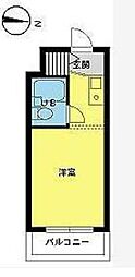スカイコート下高井戸 ワンルームの間取図画像