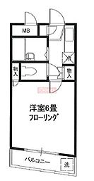 パストラルマンションM3 1Kの間取図画像