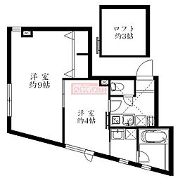 バーミープレイス駒場東大前 2Kの間取図画像