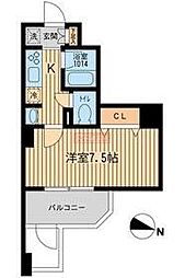 KDXレジデンス幡ヶ谷 1Kの間取図画像