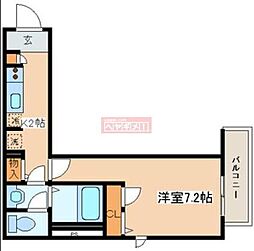 SARTEHエスポワール ワンルームの間取図画像