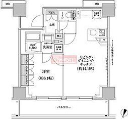 パークハビオ渋谷本町レジデンス 1LDKの間取図画像