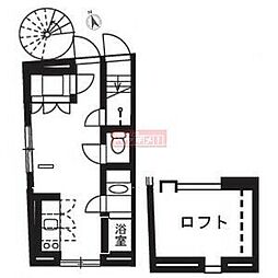 FARE代々木上原2 ワンルームの間取図画像