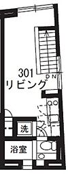 FARE代々木上原2 ワンルームの間取図画像