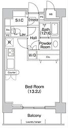 COMFORIA代々木上原 ワンルームの間取図画像