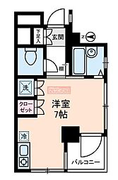 スターライト上池袋 ワンルームの間取図画像