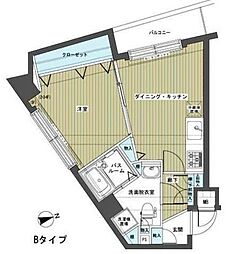 フェニックス笹塚弐番館 1DKの間取図画像