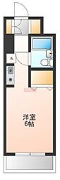 エスタ梅ヶ丘 ワンルームの間取図画像