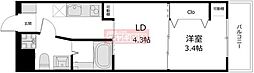 アプローズ下北沢 2Kの間取図画像