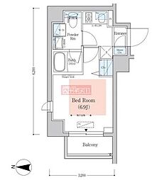 Urbanex南品川2 1Kの間取図画像