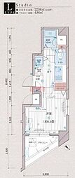 メインステージ五反田駅前 1Kの間取図画像