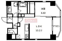 ディアコートアザブ 1LDKの間取図画像