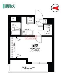 菱和パレス渋谷西壱番館 1Kの間取図画像