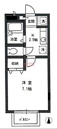 STハウス代沢 1Kの間取図画像