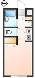 グルクスハイム2 ワンルームの間取図画像