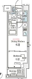 メゾン・クロイゾン 1LDKの間取図画像