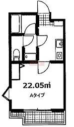 ロジェ高井戸 1Kの間取図画像