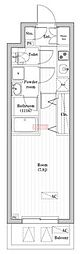 オーパスレジデンス武蔵小山 1Kの間取図画像