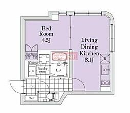 SOU明大前 1LDKの間取図画像