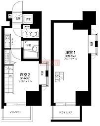 ロイヤルアメニティ池尻大橋 2Kの間取図画像