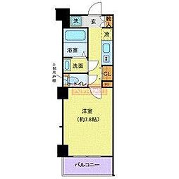 LUXUDEAR麻布十番 1Kの間取図画像