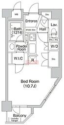COMFORIA代々木上原 ワンルームの間取図画像