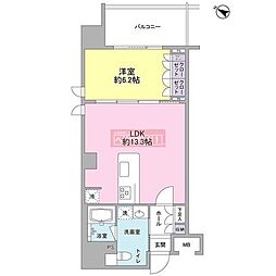 BPRレジデンス三田伊皿子坂 1LDKの間取図画像