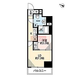 プレール・ドゥーク板橋本町2 1LDKの間取図画像