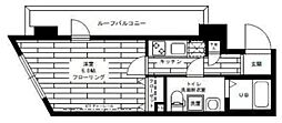 ステージファースト池尻大橋 1Kの間取図画像