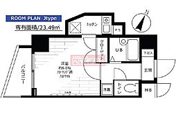 ステージファースト三宿 1Kの間取図画像